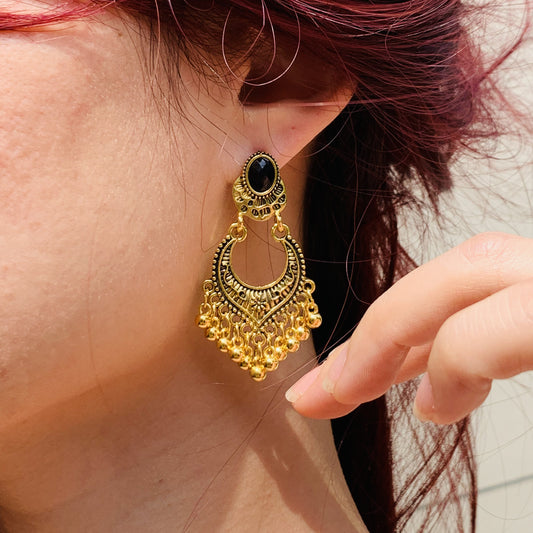 Bohemian Earrings | Teardrop Tassel Earrings | Large Chandelier Earrings | Long Drop Earrings | Boho Vintage Earrings | Gift For Her