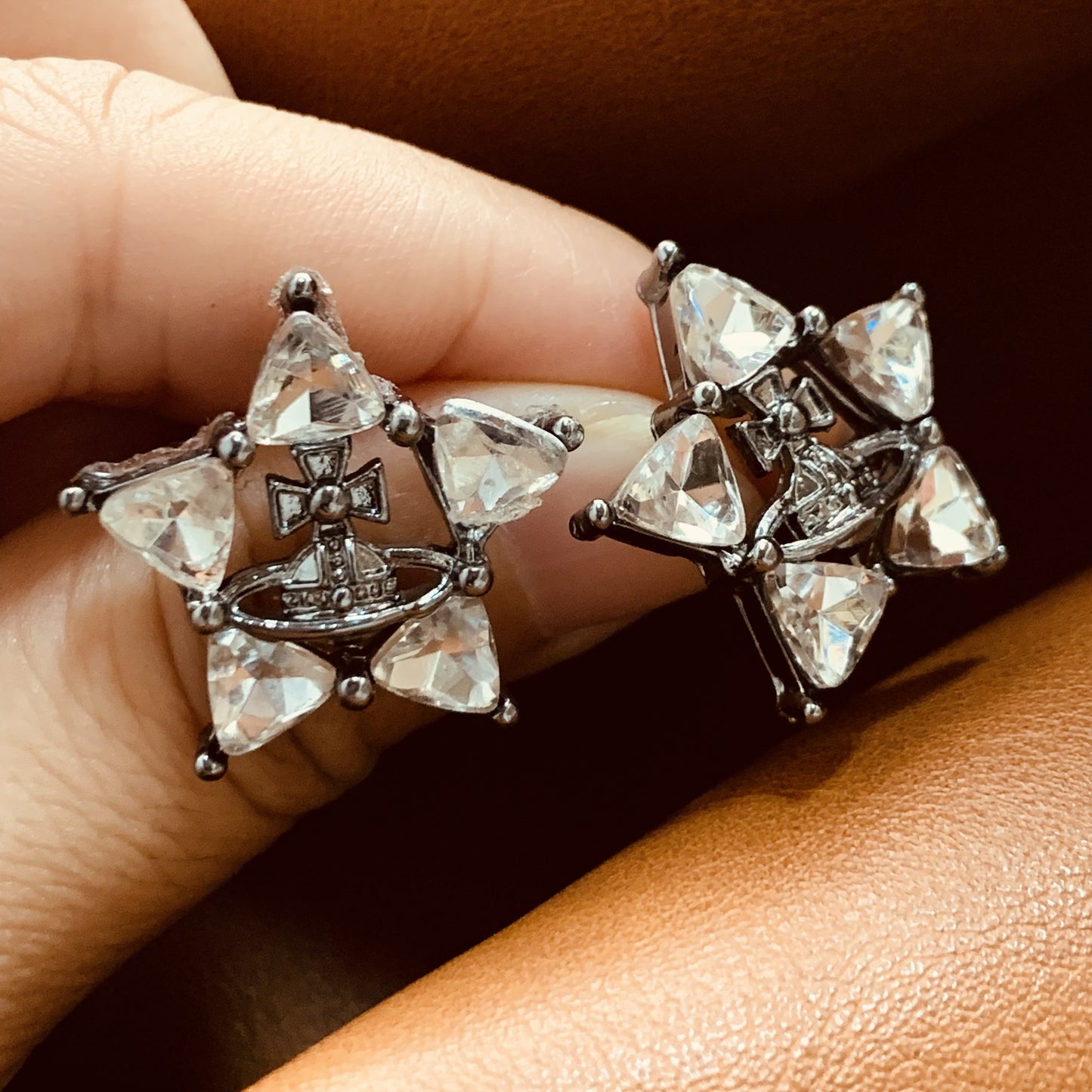 Celestial Pentagram Star Stud Earrings | Gothic Punk CZ Studs | Lightweight Unisex Orb Earrings | Y2K Aesthetic Jewelry | Gift For Her