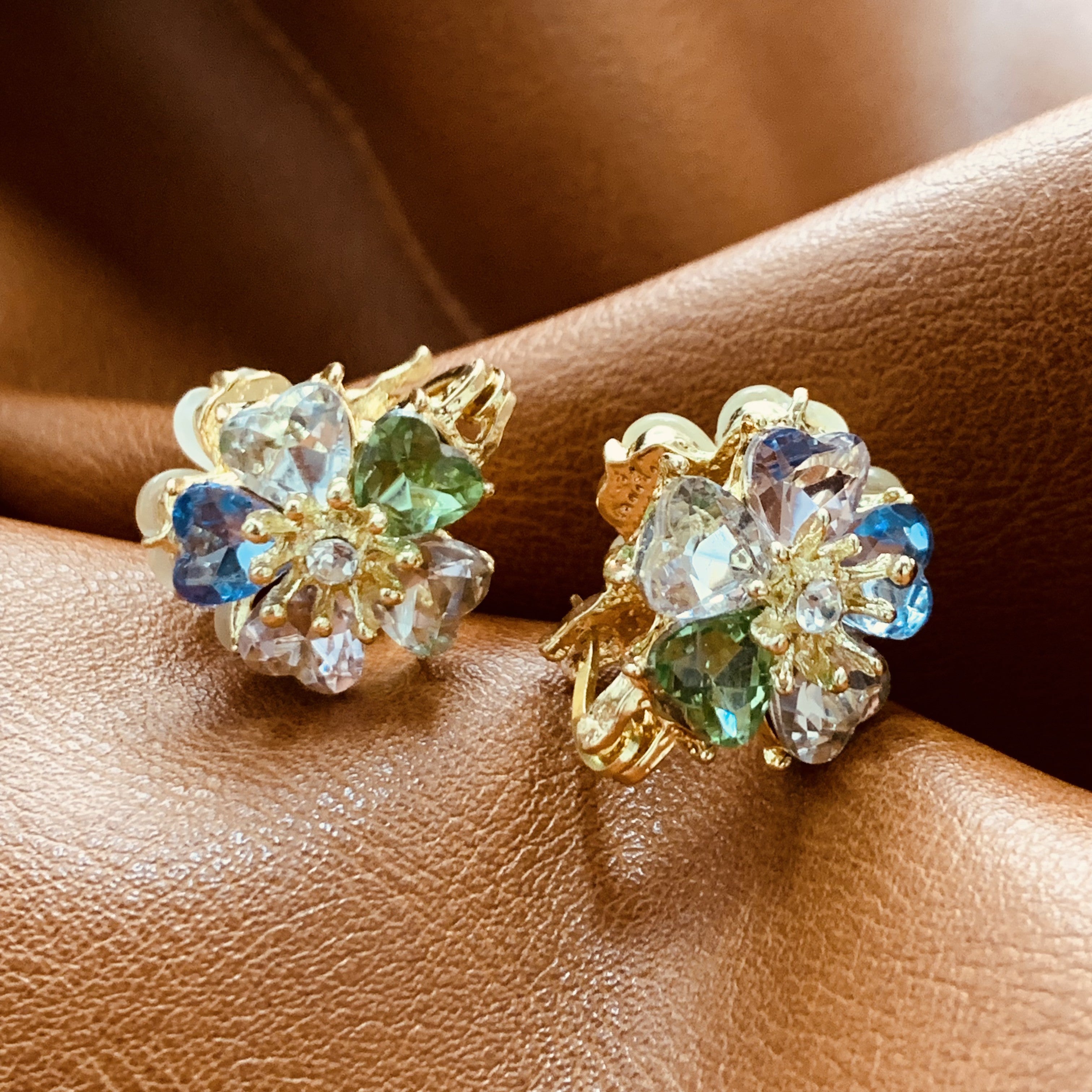 Colorful Double Sided Crystal Earrings