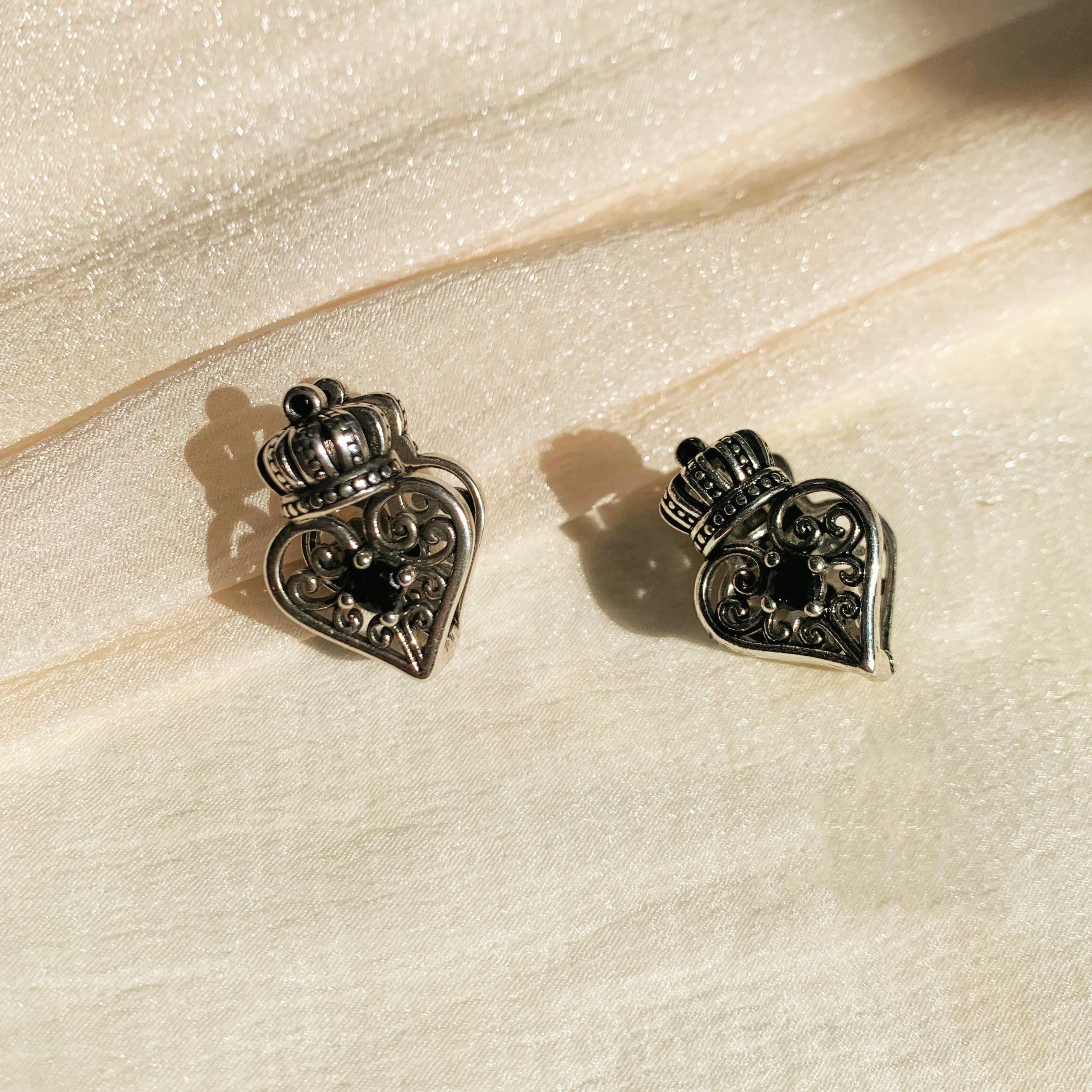 Royal Crown Huggie Earrings