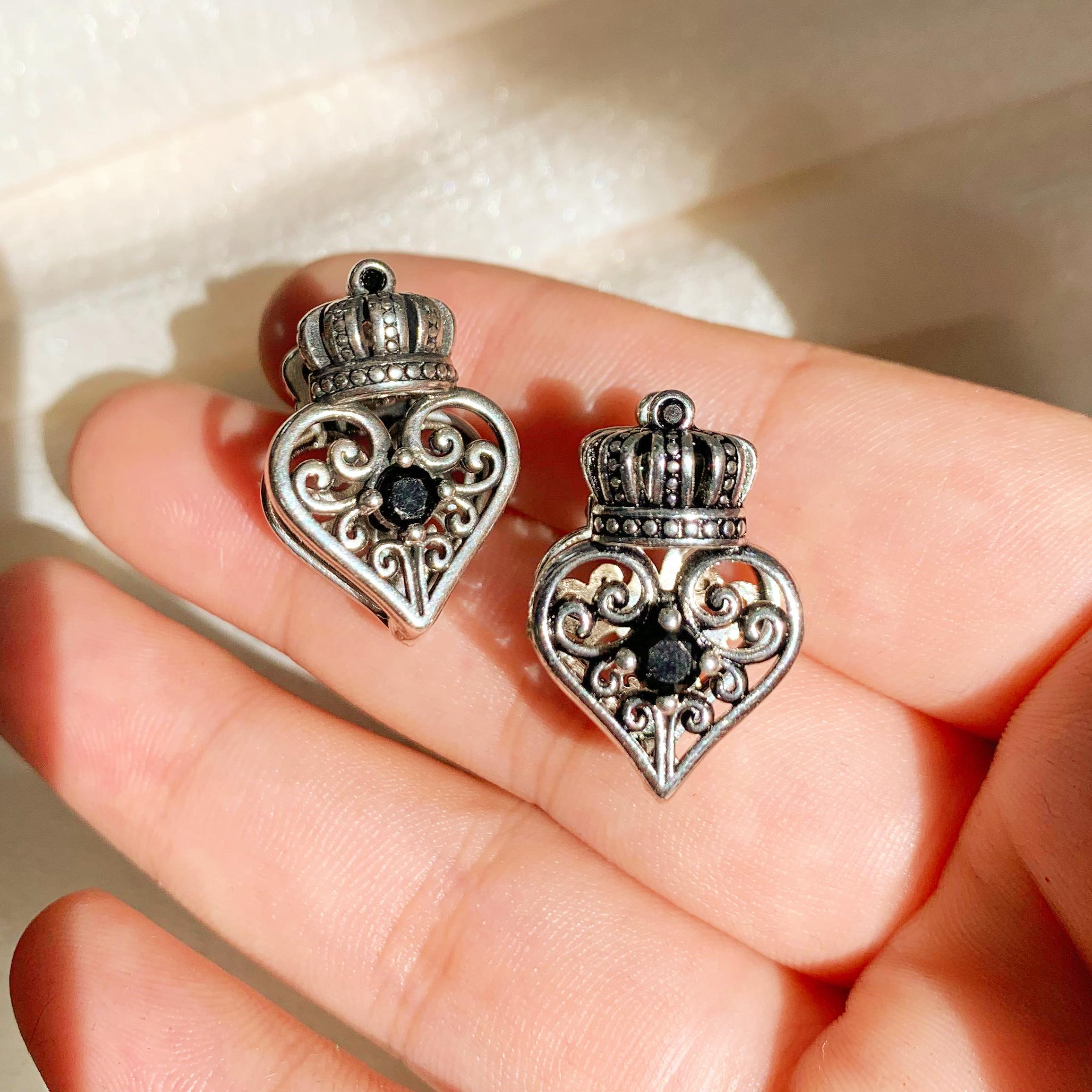 Royal Crown Huggie Earrings