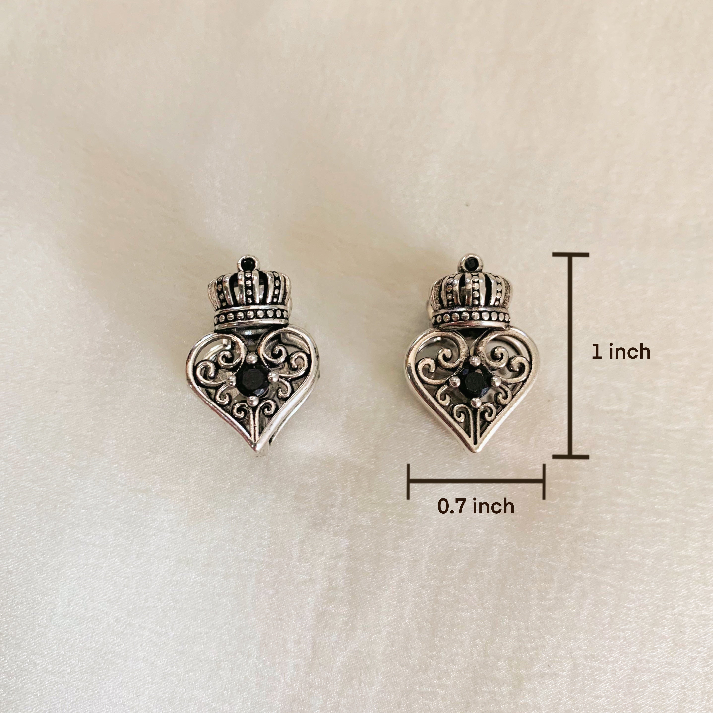 Royal Crown Huggie Earrings