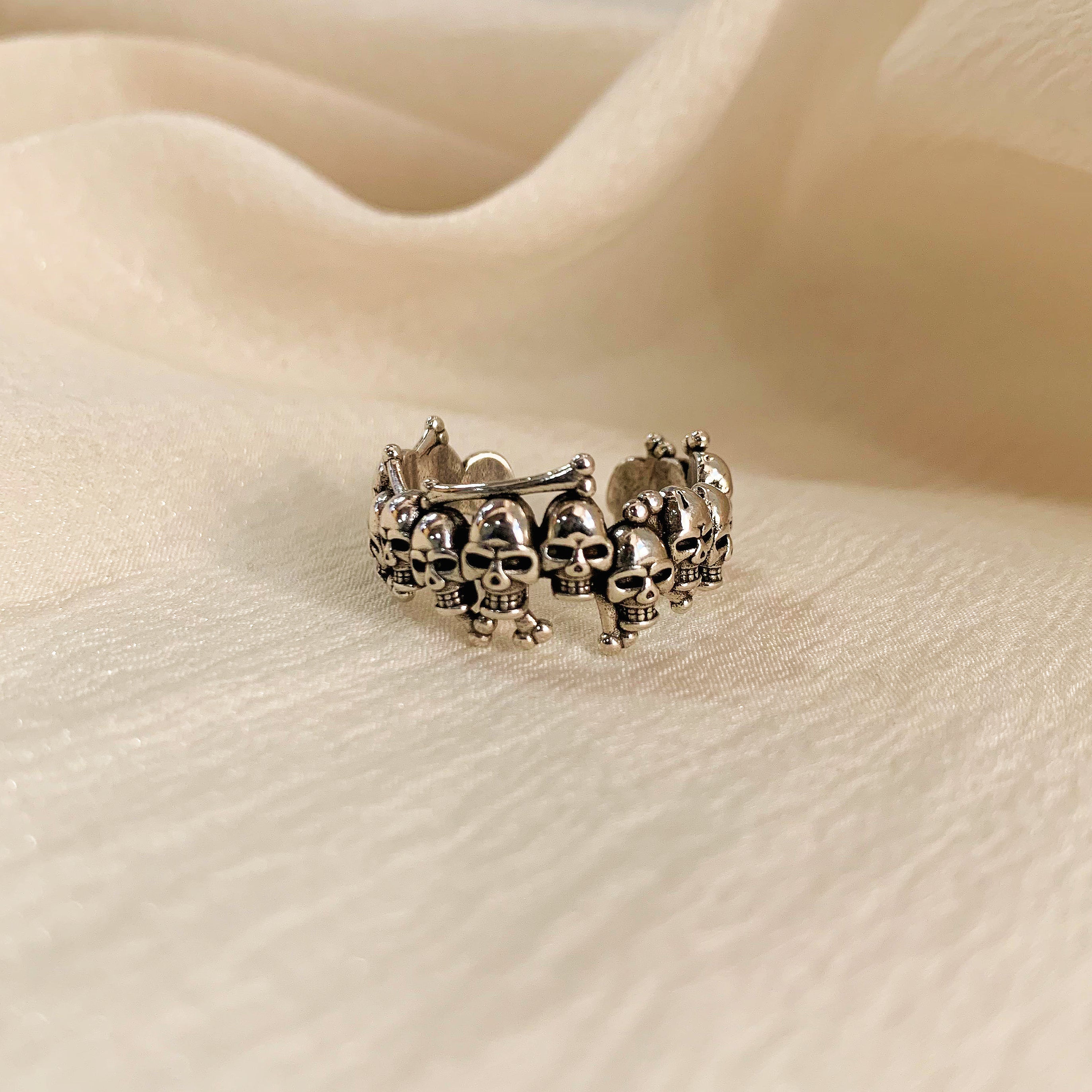 Halloween Unisex Adjustable Skull Ring