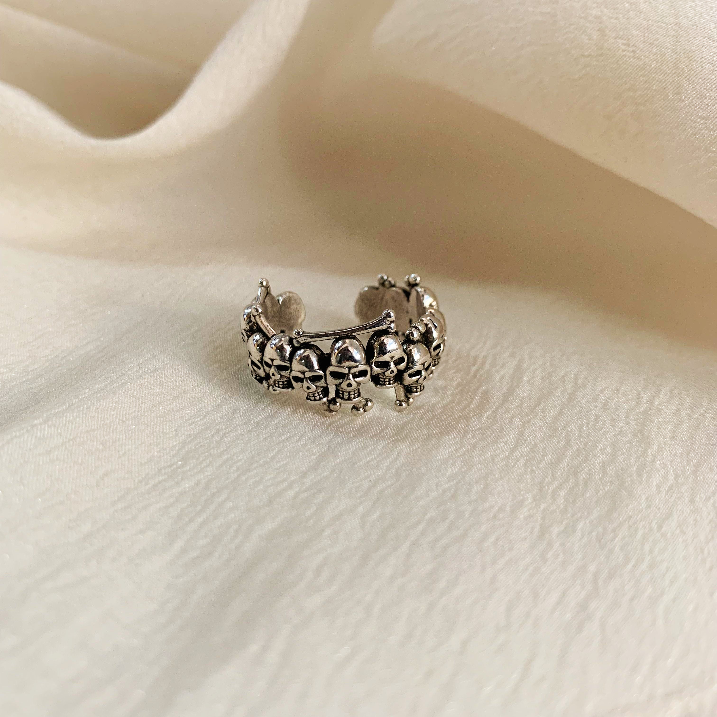Halloween Unisex Adjustable Skull Ring