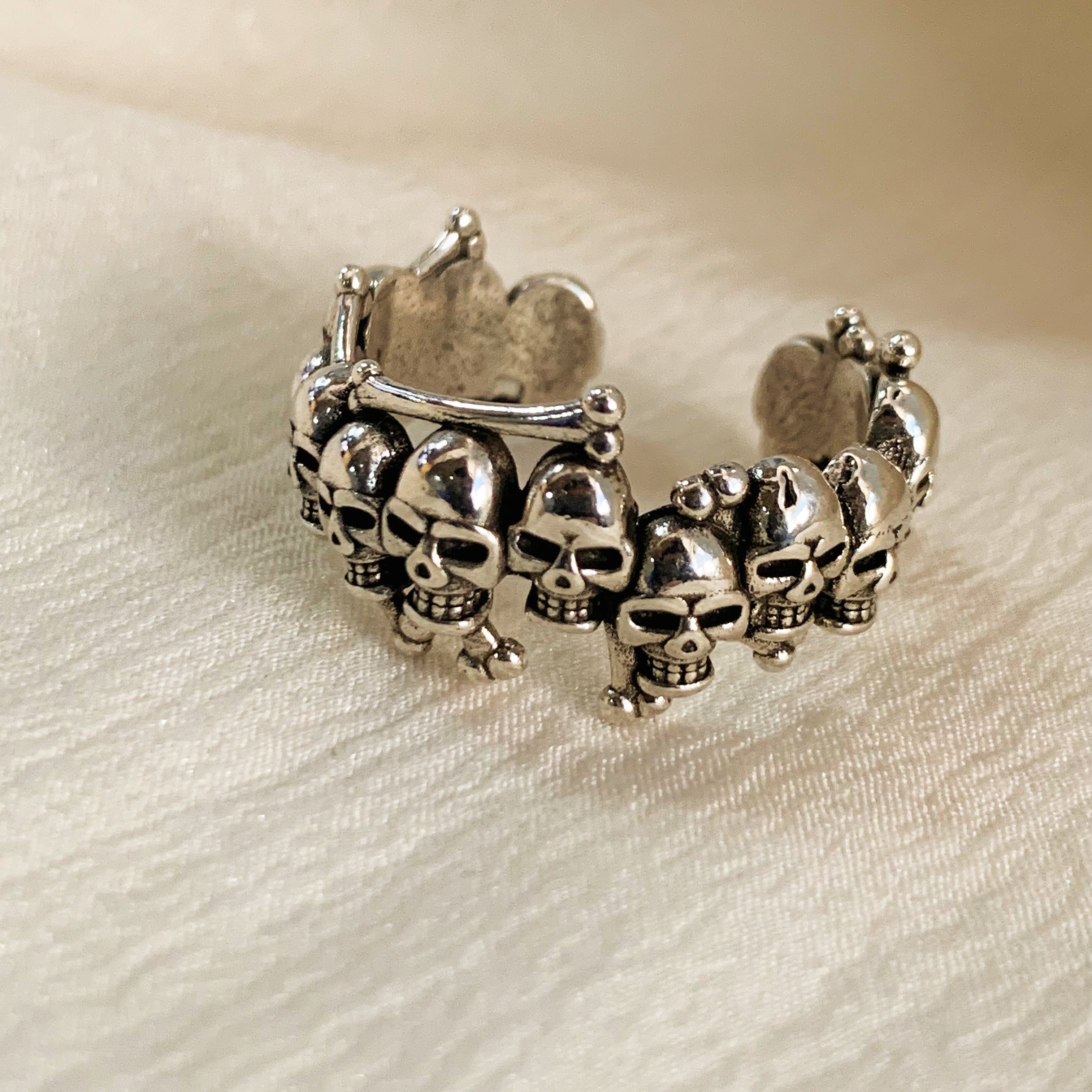 Halloween Unisex Adjustable Skull Ring