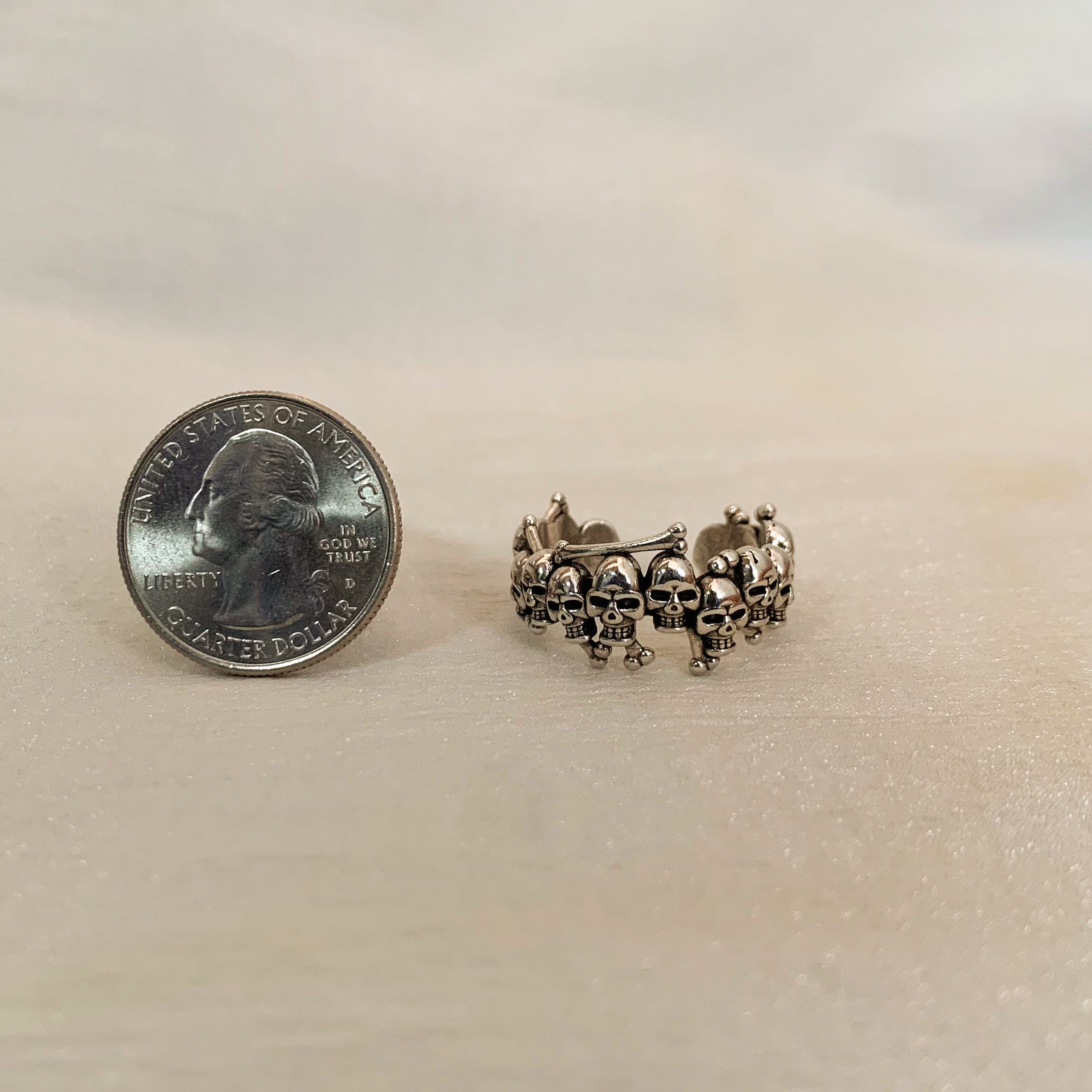 Halloween Unisex Adjustable Skull Ring