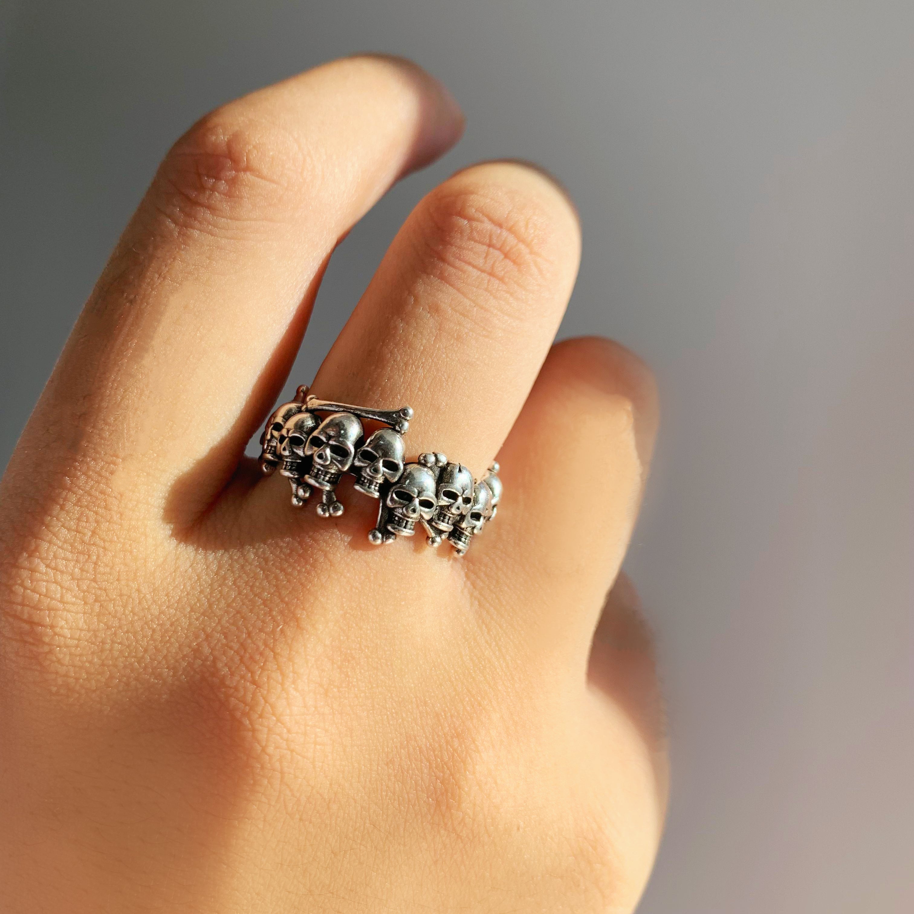 Halloween Unisex Adjustable Skull Ring