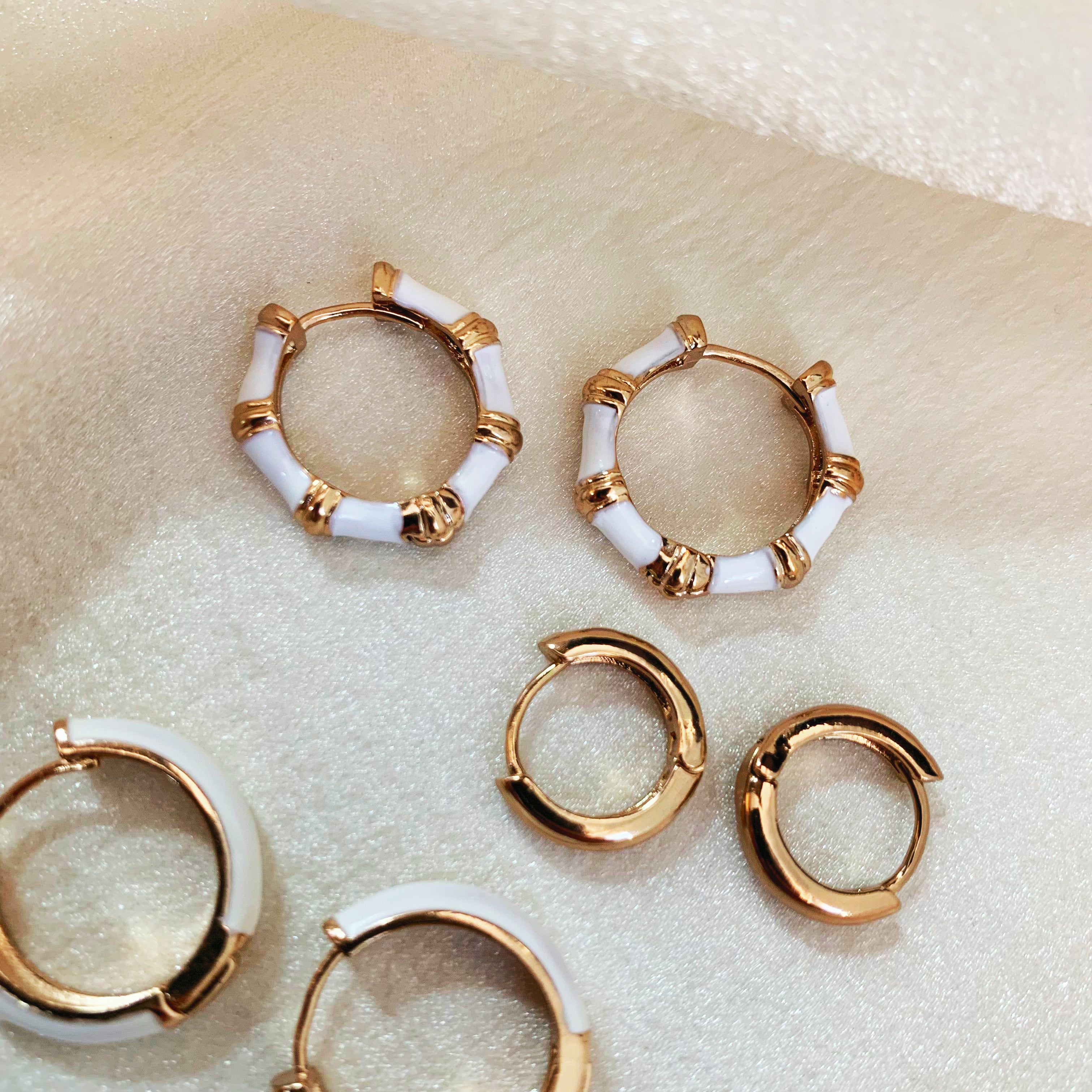 Set of 6 Sterling Silver Hoop Earrings