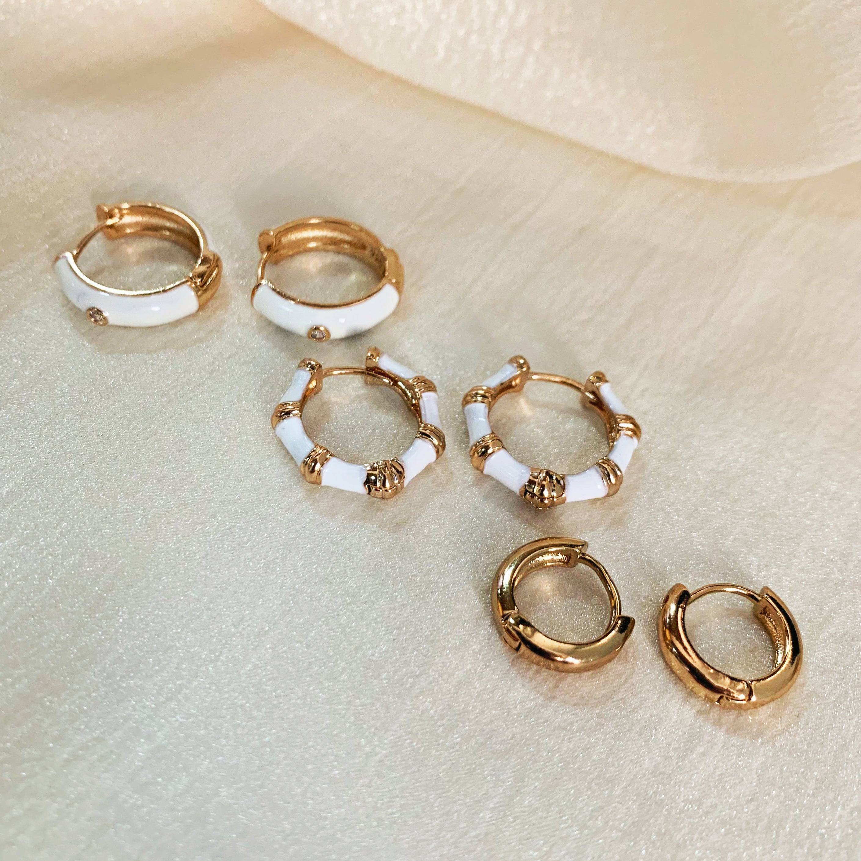 Set of 6 Sterling Silver Hoop Earrings