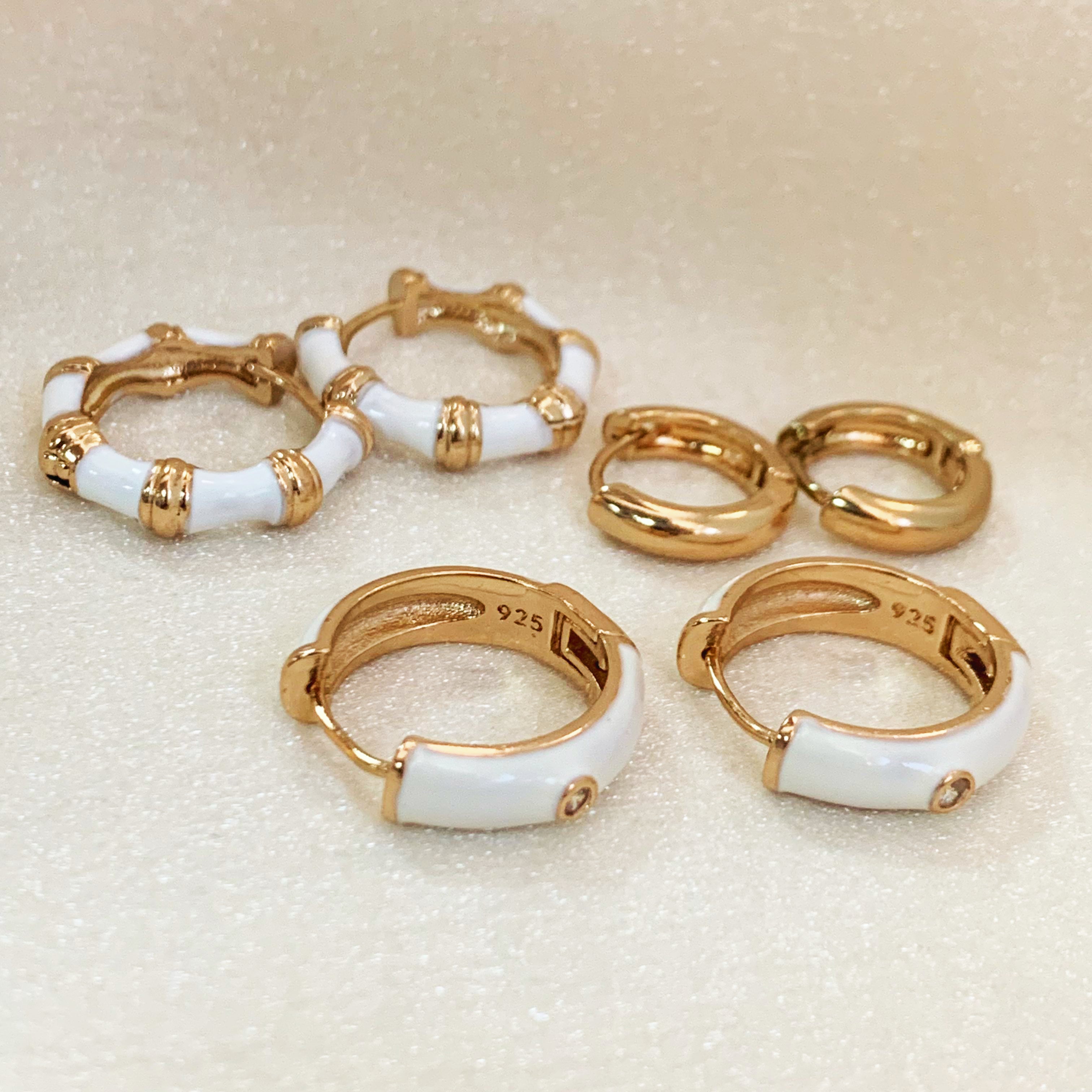Set of 6 Sterling Silver Hoop Earrings