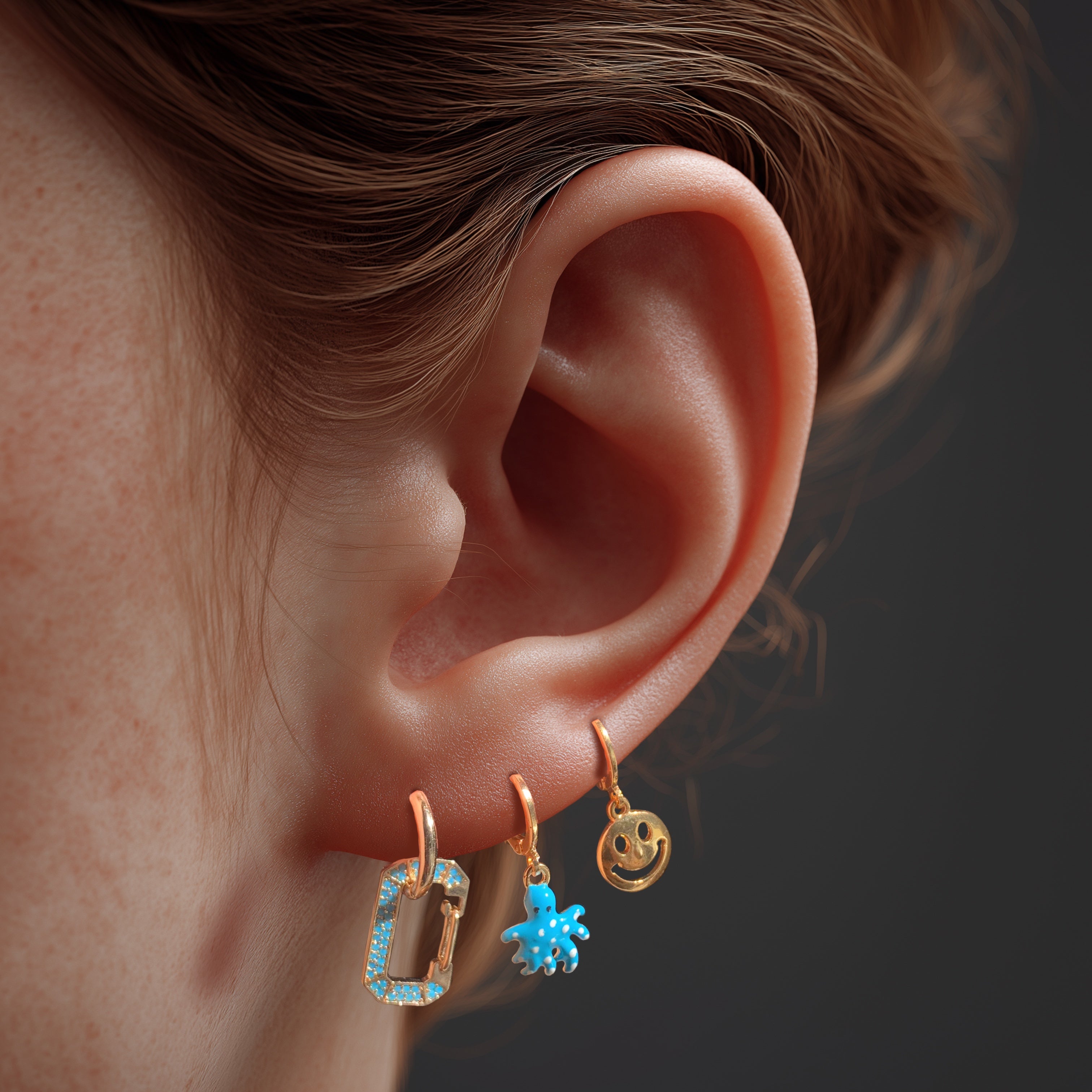 Y2K Mismatched Earrings Set of 6