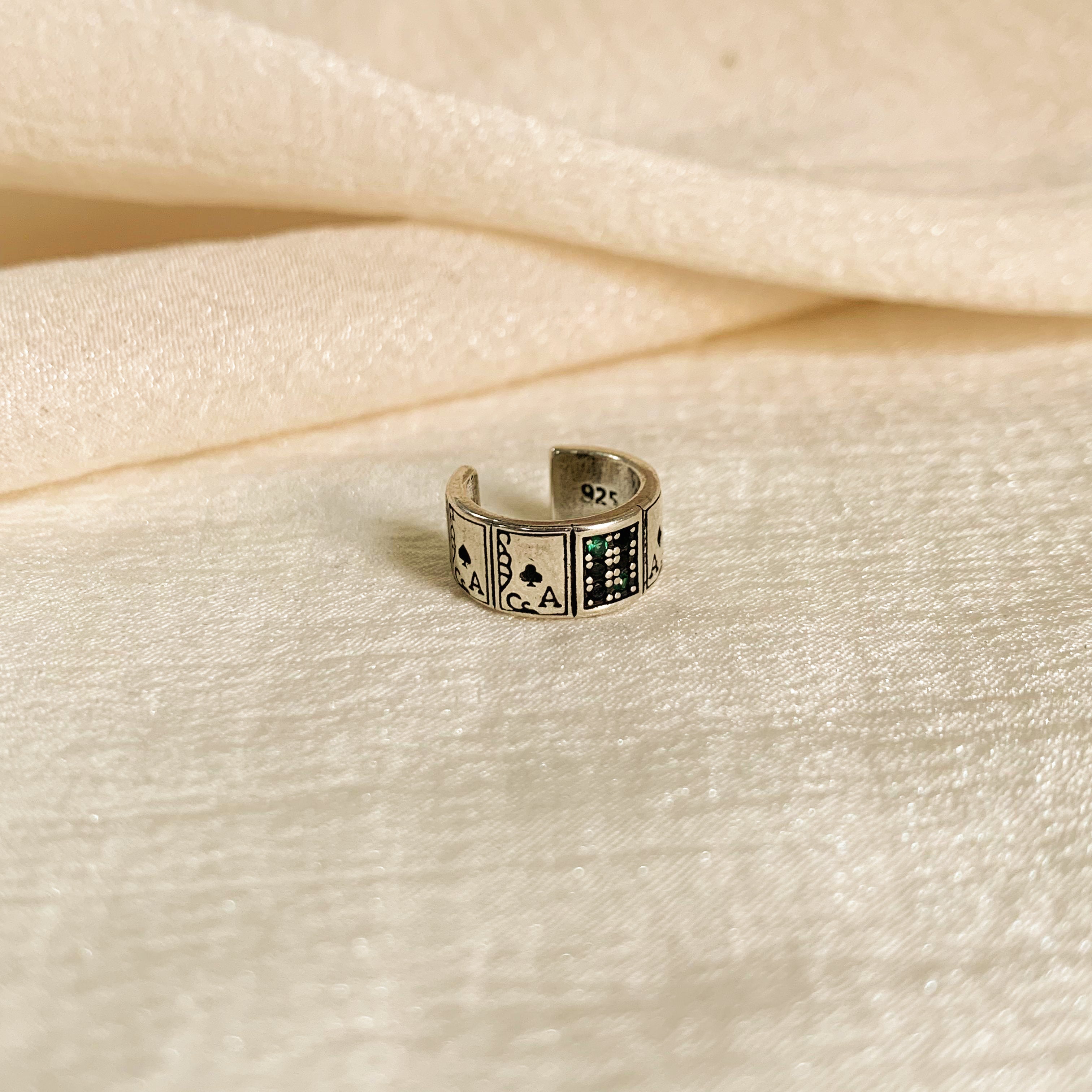 Unisex Playing Cards Ear Cuff