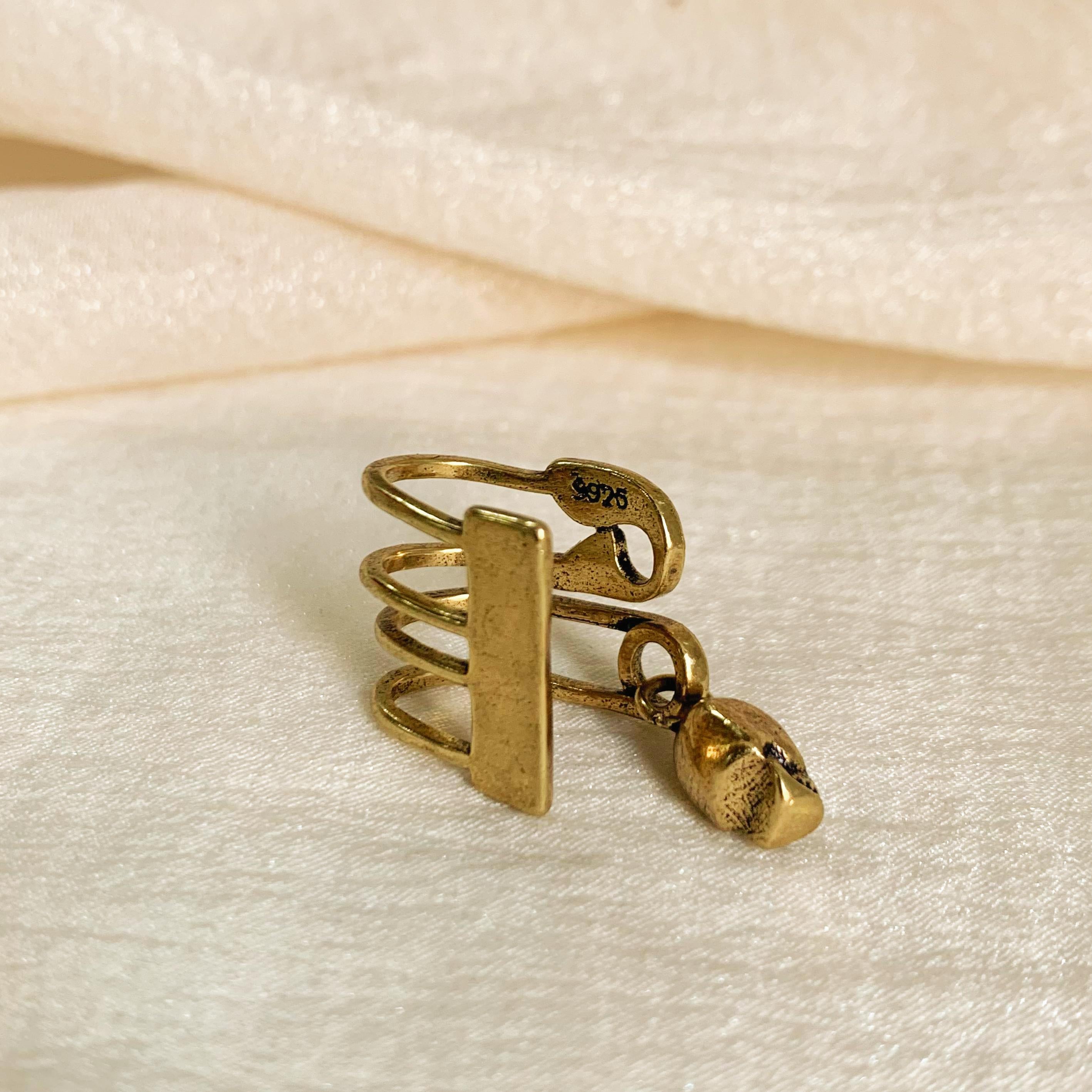 Skull Dangle Ear Cuff