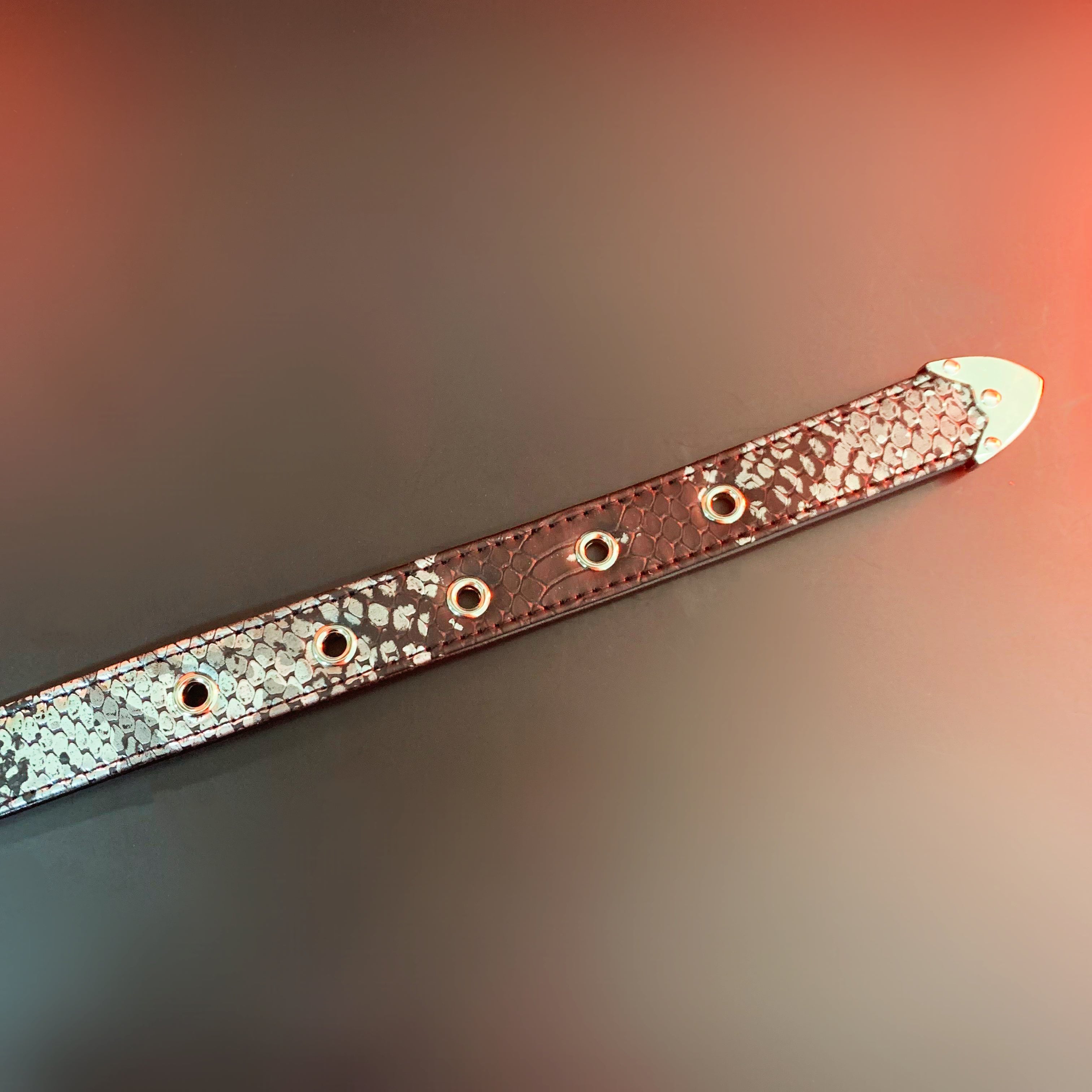 Dark Leather Choker with Bat Pendant