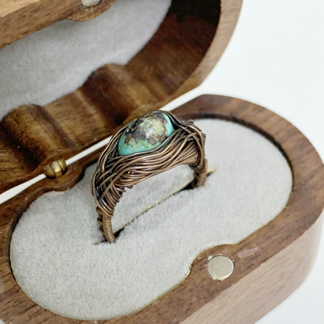 Vintage Style Turquoise Handmade Ring