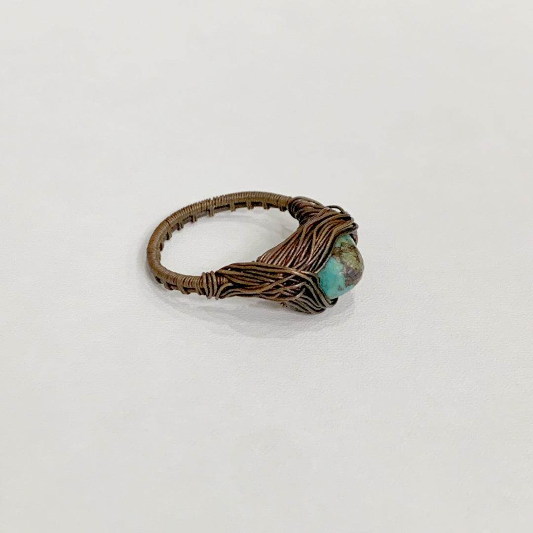 Vintage Style Turquoise Handmade Ring