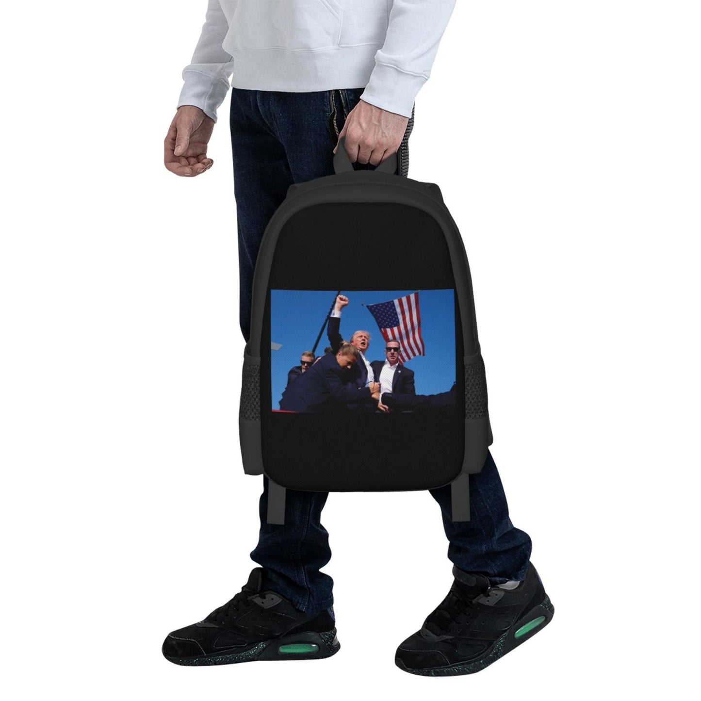 Trump Shot Backpack, canvas, drawstring