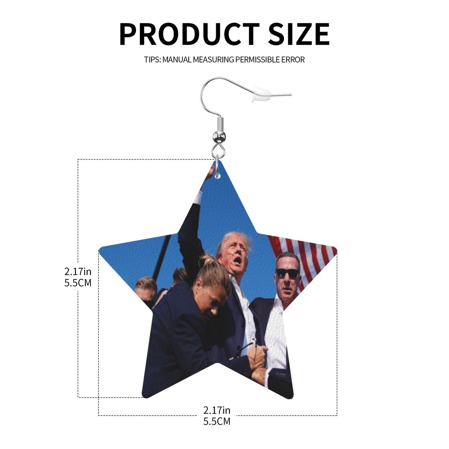 Trump 2024 Freedom Survived At Shot Earrings