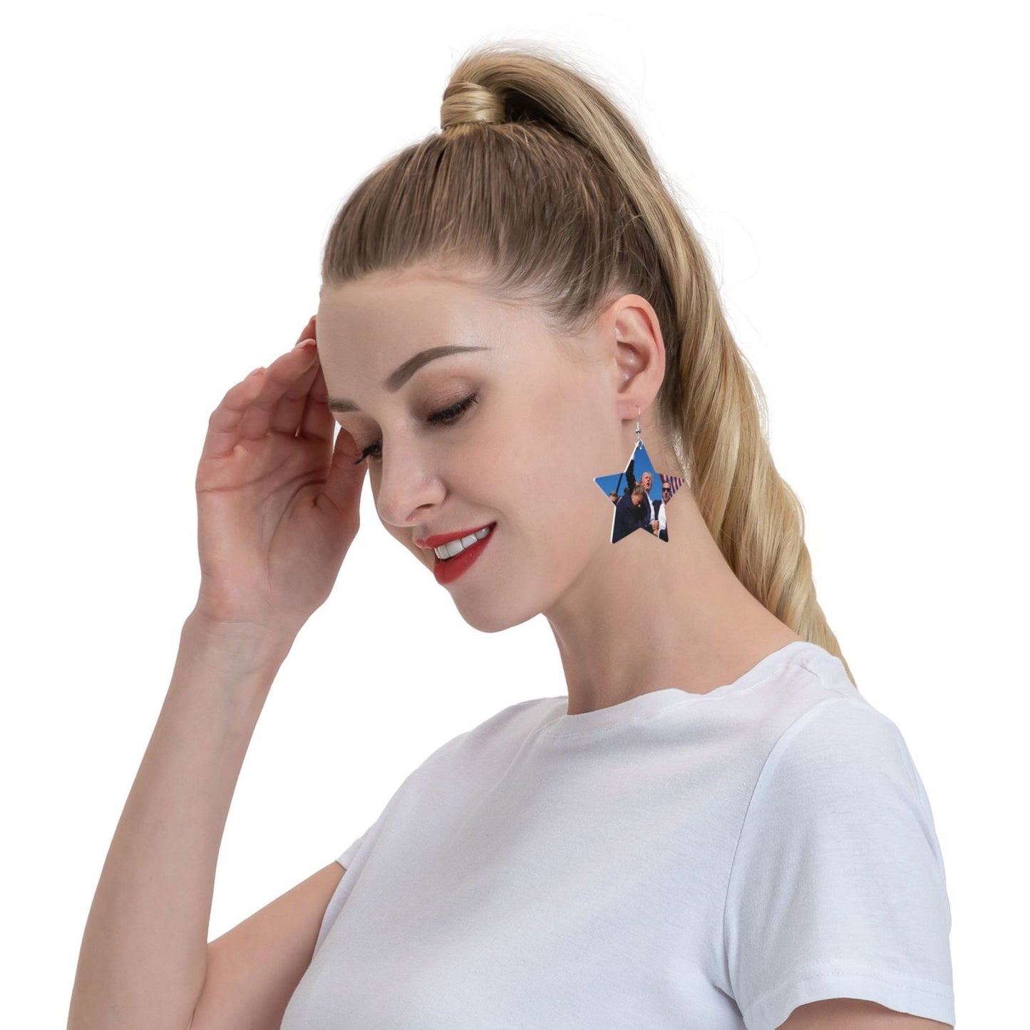 Trump 2024 Freedom Survived At Shot Earrings