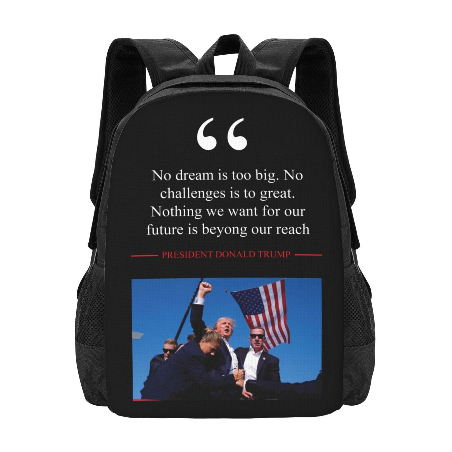 Trump Shot Backpack, canvas, drawstring