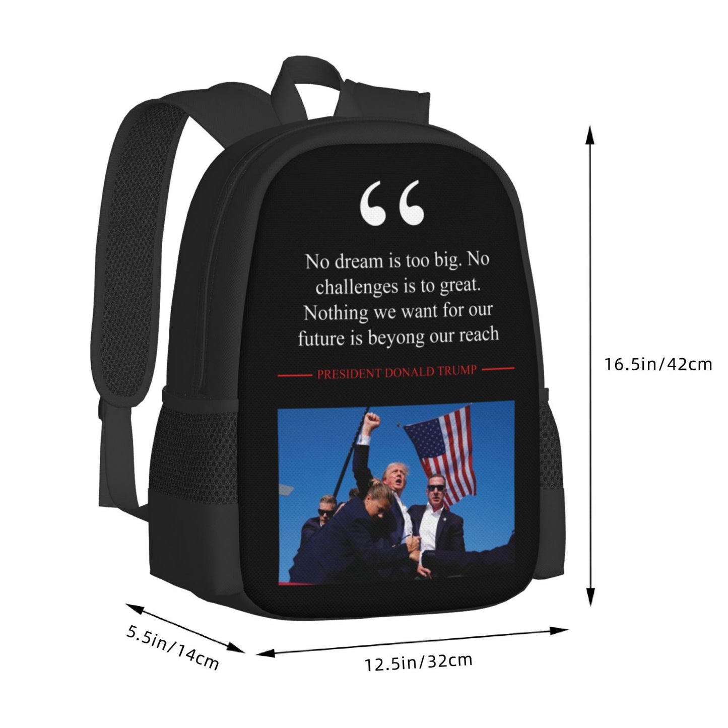 Trump Shot Backpack, canvas, drawstring