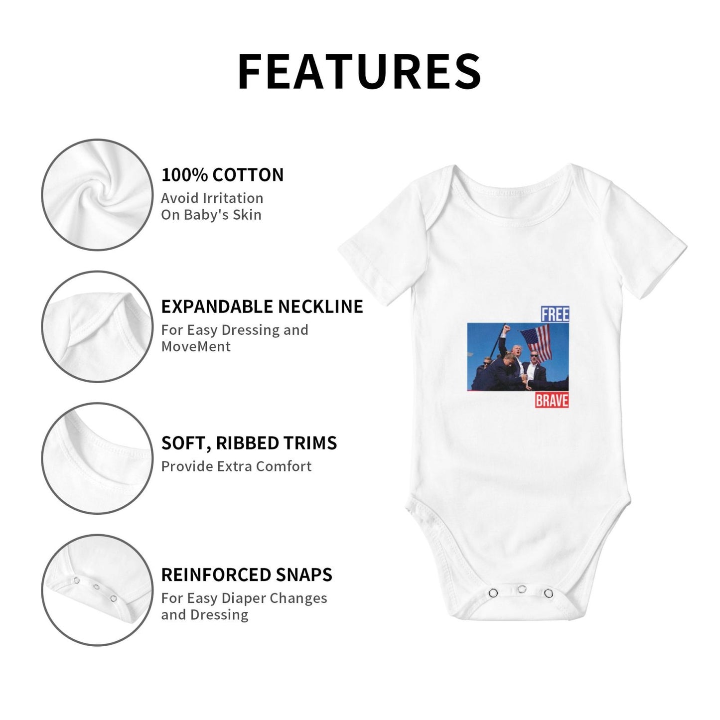 Trump Baby Funny Bodysuit Outfit