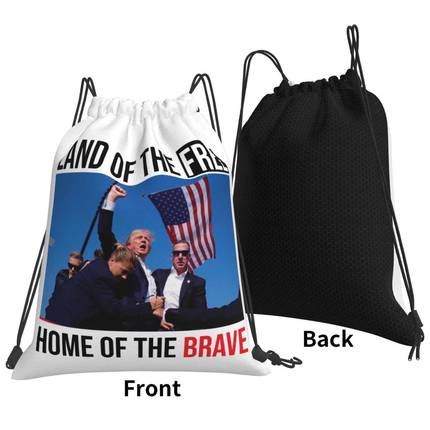 Trump Shot Backpack, canvas, drawstring