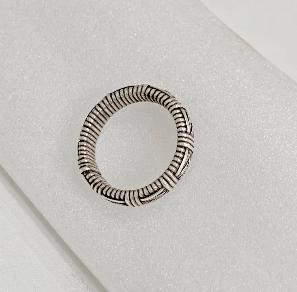 Hand-Woven Sterling Silver Ring